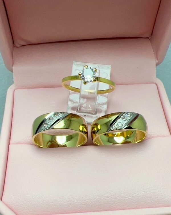 Juego Oro laminado 14k 6mm (3 piezas )